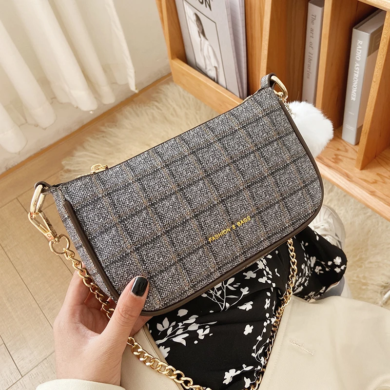 

с досавкой Chain Handbag 2020 Winter Women Tend Branded Classic Shoulder Handbags and Purses Women's Travel Luxury Hand Bag